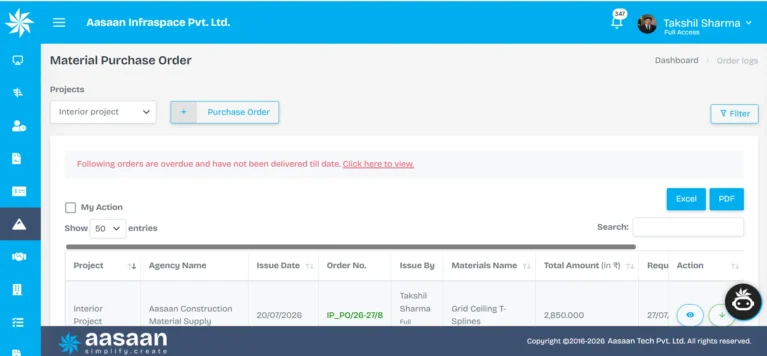 aasaan-material-purchase-order