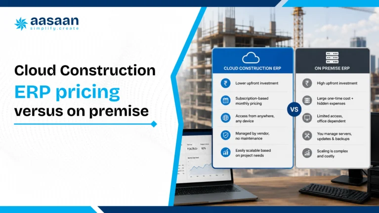 Cloud and on premise construction ERP cost comparison