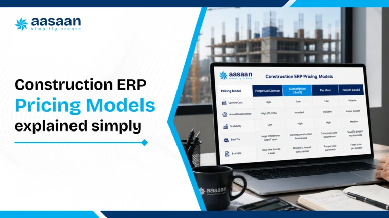 Construction ERP software pricing models explained