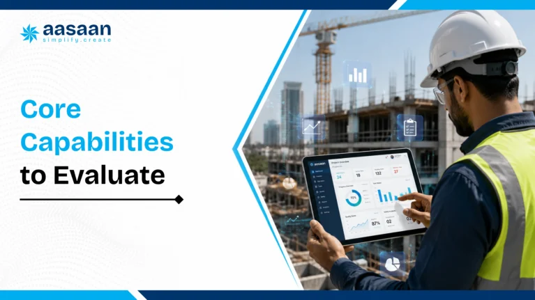 Core construction software capabilities to evaluate
