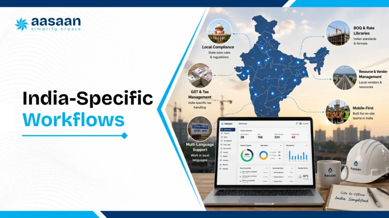 India-specific construction management workflows