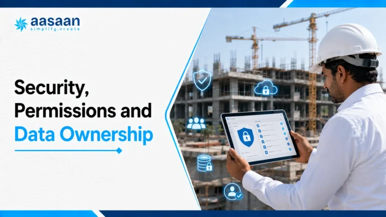 Construction software security permissions and data ownership