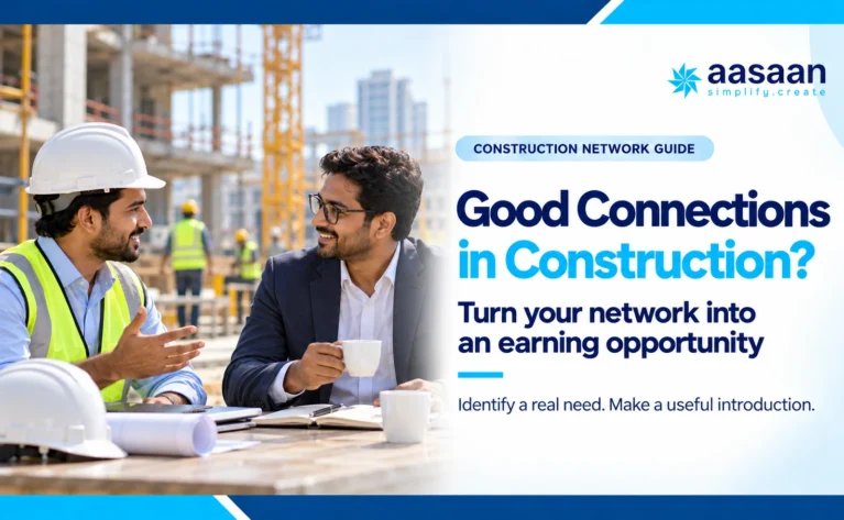 Construction professionals discussing how to earn through trusted industry connections