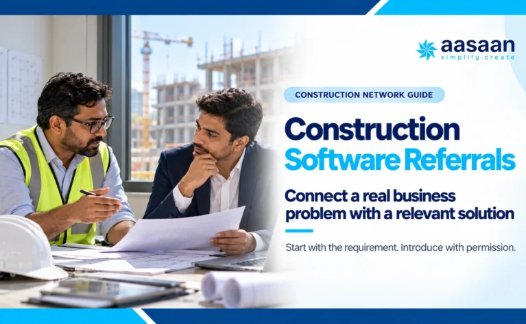 Construction software referral discussion focused on a customer requirement