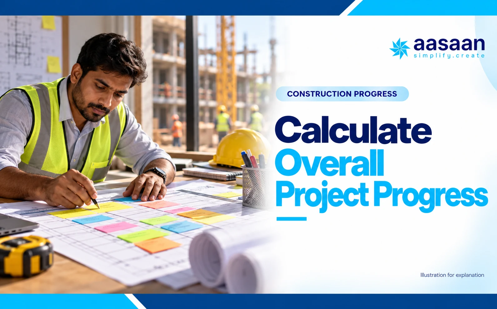 How do you calculate overall project progress without misleading averages? — Aasaan construction progress guide
