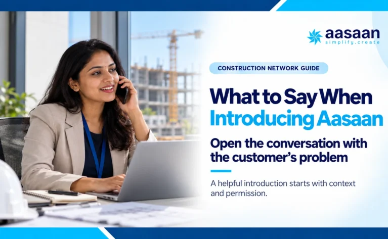 Consultant discussing a construction customer’s requirement over a phone call
