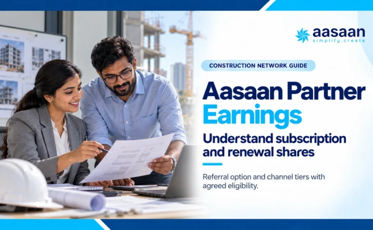 Professionals reviewing Aasaan partner subscription and renewal earnings