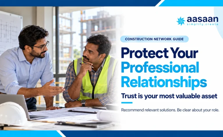 Construction professionals discussing how to protect trusted business relationships
