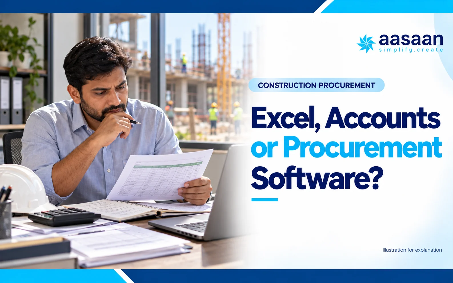 Excel, accounting software or a construction procurement system — Aasaan illustrated guide