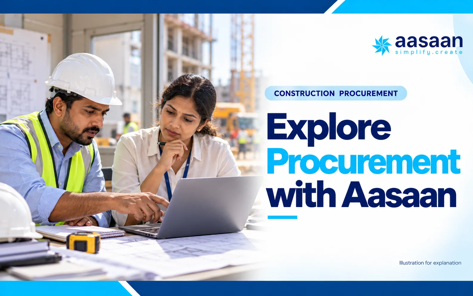 How does Aasaan support construction procurement — Aasaan illustrated guide