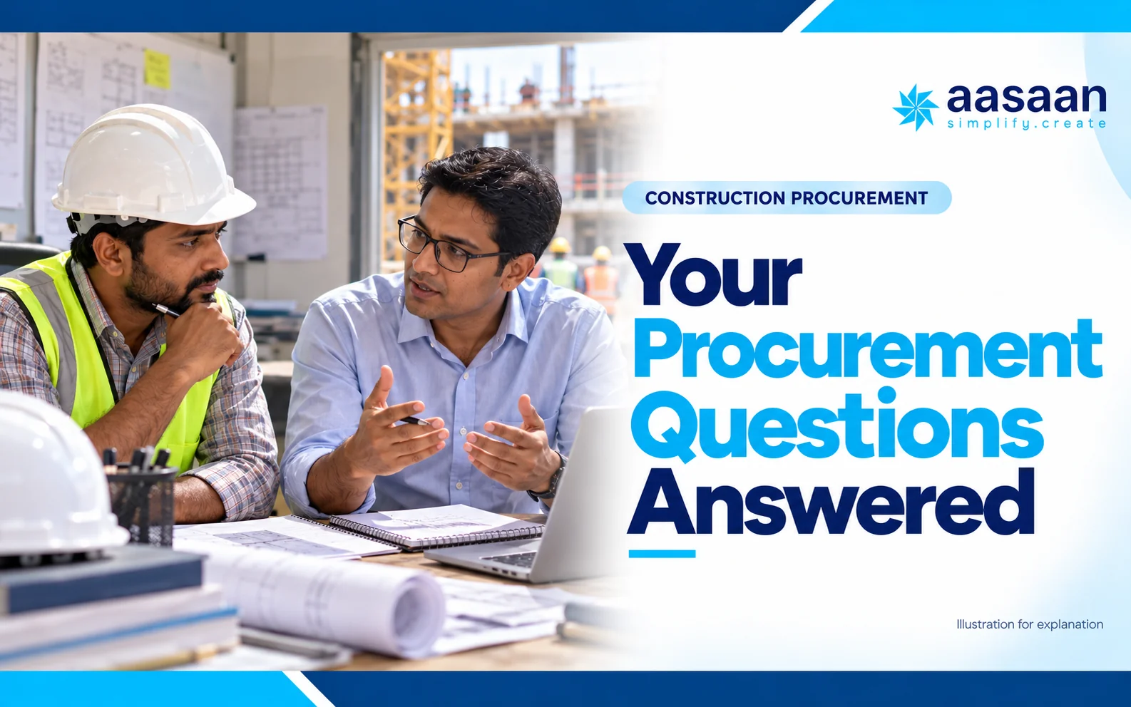 Frequently asked questions about construction procurement software — Aasaan illustrated guide