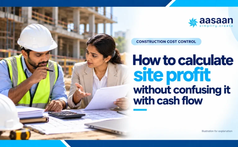 Illustration: How to calculate site profit without confusing it with cash flow