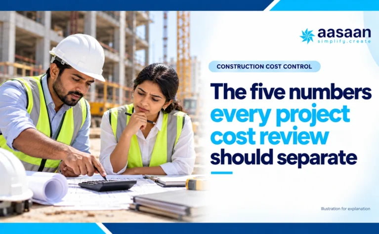 Illustration: The five numbers every project cost review should separate