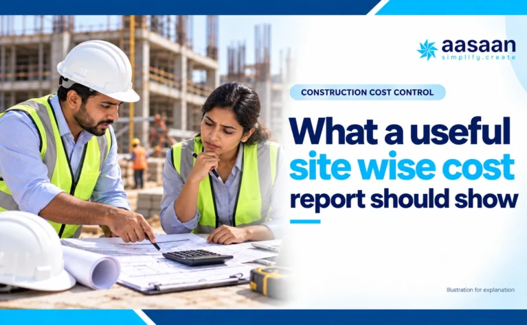 Illustration: What a useful site wise cost report should show