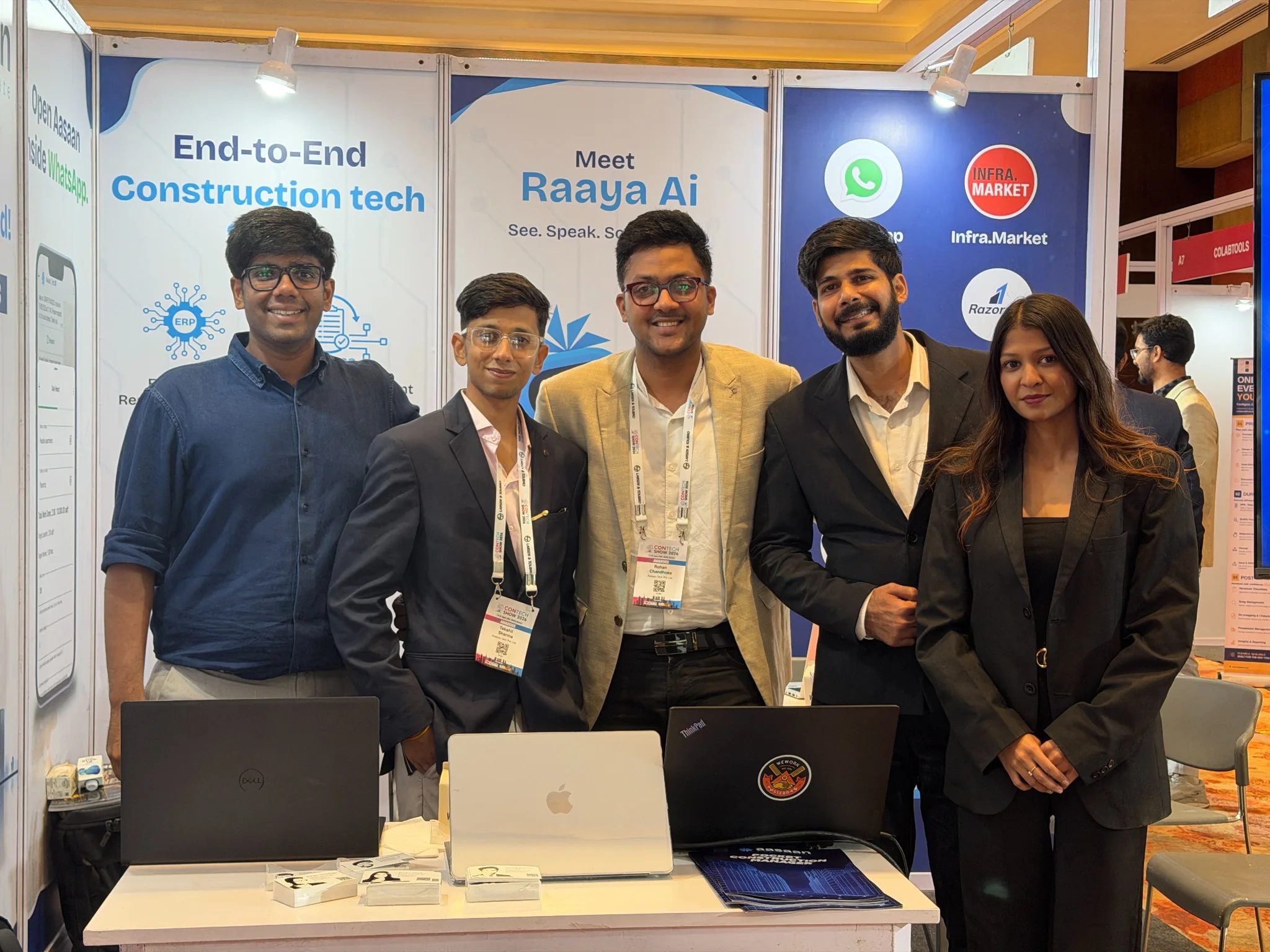 Aasaan Tech team at Booth A15 during Construction Technology Show 2026 in Mumbai